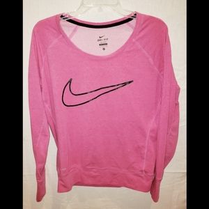 Pink Nike Dri Fit sweatshirt size S Small